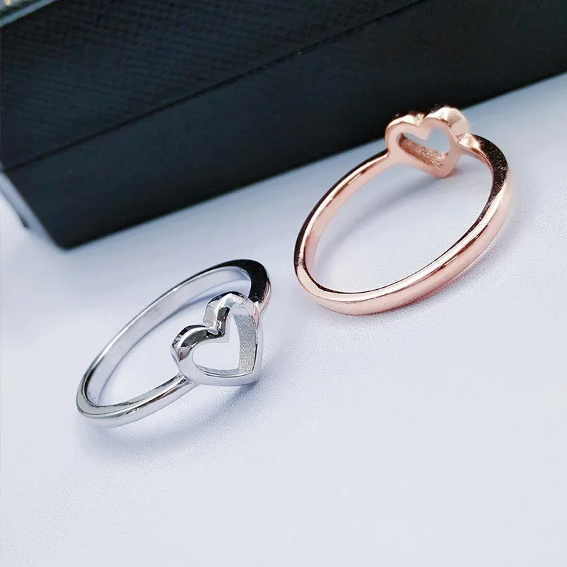 Creative Simple Cute Zinc Alloy Hollow Heart Ring Women Silver Rose Gold Color Minimalist Thin Rings Fashion Party Jewelry Gift
Creative Simple Cute Zinc Alloy Hollow Heart Ring Women Silver Rose Gold Color Minimalist Thin Rings Fashion Party Jewelry Gift