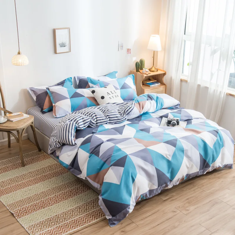 Blue Black Graphics Youthful Style Home Textile Duvet Cover Bed Sheet Pillow Case Single Double Queen King For Home Bedding Set
Blue Black Graphics Youthful Style Home Textile Duvet Cover Bed Sheet Pillow Case Single Double Queen King For Home Bedding Set