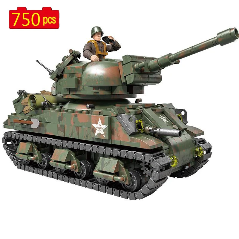 Military Series WWII Sherman Tank Armored Vehicle Soldier Weapon Accessories Building Blocks Bricks Toys Gifts
Military Series WWII Sherman Tank Armored Vehicle Soldier Weapon Accessories Building Blocks Bricks Toys Gifts
