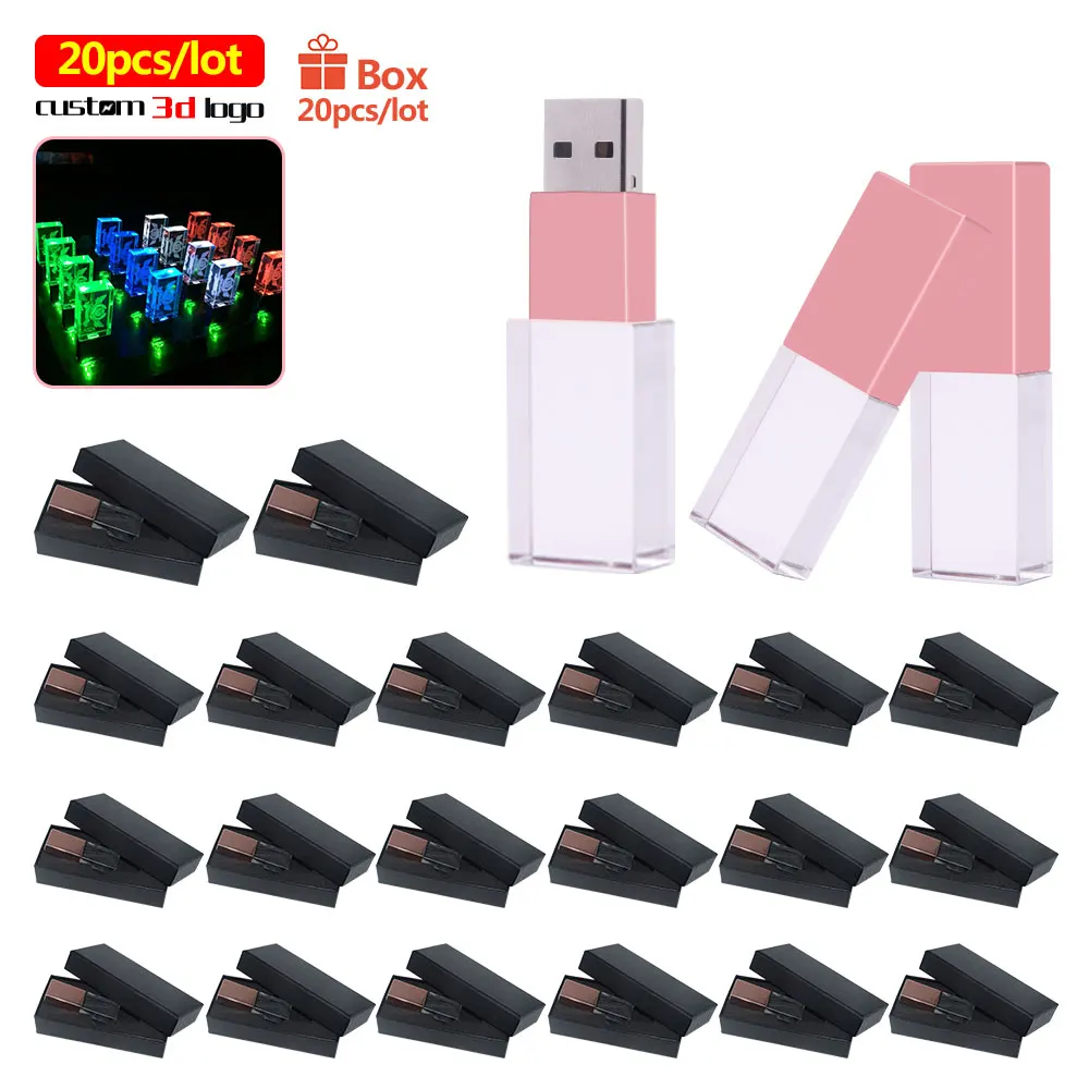 20pcs/ Free LOGO Crystal pen drive 128GB usb 2.0 memory stick 32GB pendrive 64GB 16GB usb flash pen 8GB cle usb flash drive 4GB
20pcs/ Free LOGO Crystal pen drive 128GB usb 2.0 memory stick 32GB pendrive 64GB 16GB usb flash pen 8GB cle usb flash drive 4GB