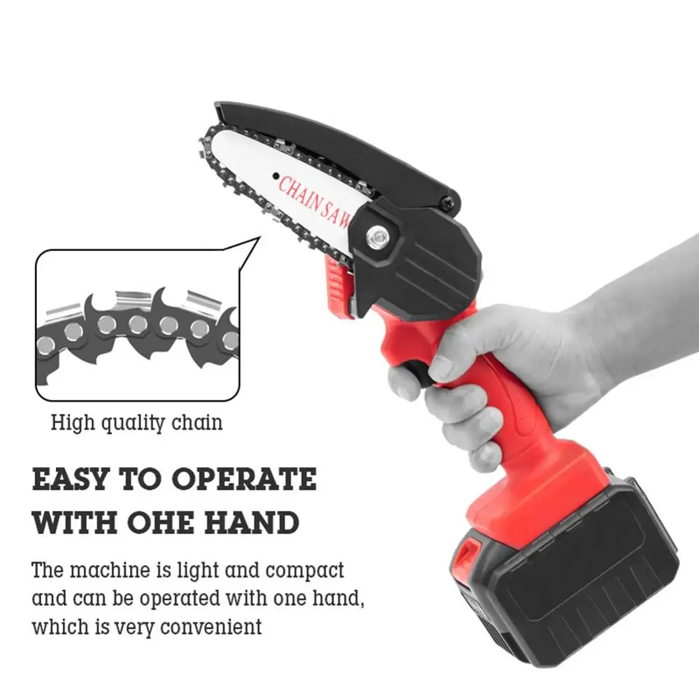 Lithium Battery Rechargeable Small Electric Chain Saws Woodworking Mini Pruning Garden Logging Saw Woodworking Electric Saw New
Lithium Battery Rechargeable Small Electric Chain Saws Woodworking Mini Pruning Garden Logging Saw Woodworking Electric Saw New
