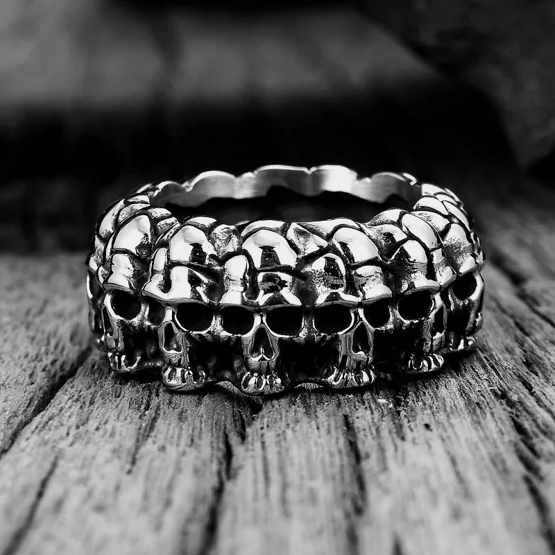 Megin D Vintage Motorcycle Style Personality Skulls Titanium Steel Rings for Men Women Couple Friend Fashion Gift Jewelry
Megin D Vintage Motorcycle Style Personality Skulls Titanium Steel Rings for Men Women Couple Friend Fashion Gift Jewelry