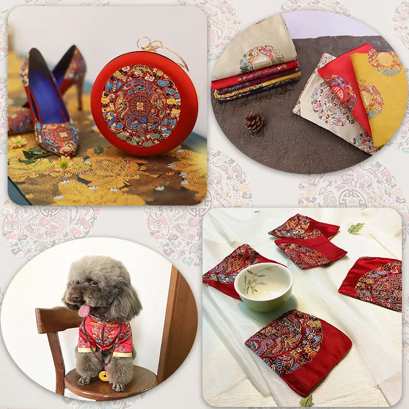 150cm Five Dragons Imitation Silk Brocade Sofa Pillow Cushion Fabric Cheongsam Satin Dress Suit Silk Good-looking Luggage Cloth
150cm Five Dragons Imitation Silk Brocade Sofa Pillow Cushion Fabric Cheongsam Satin Dress Suit Silk Good-looking Luggage Cloth