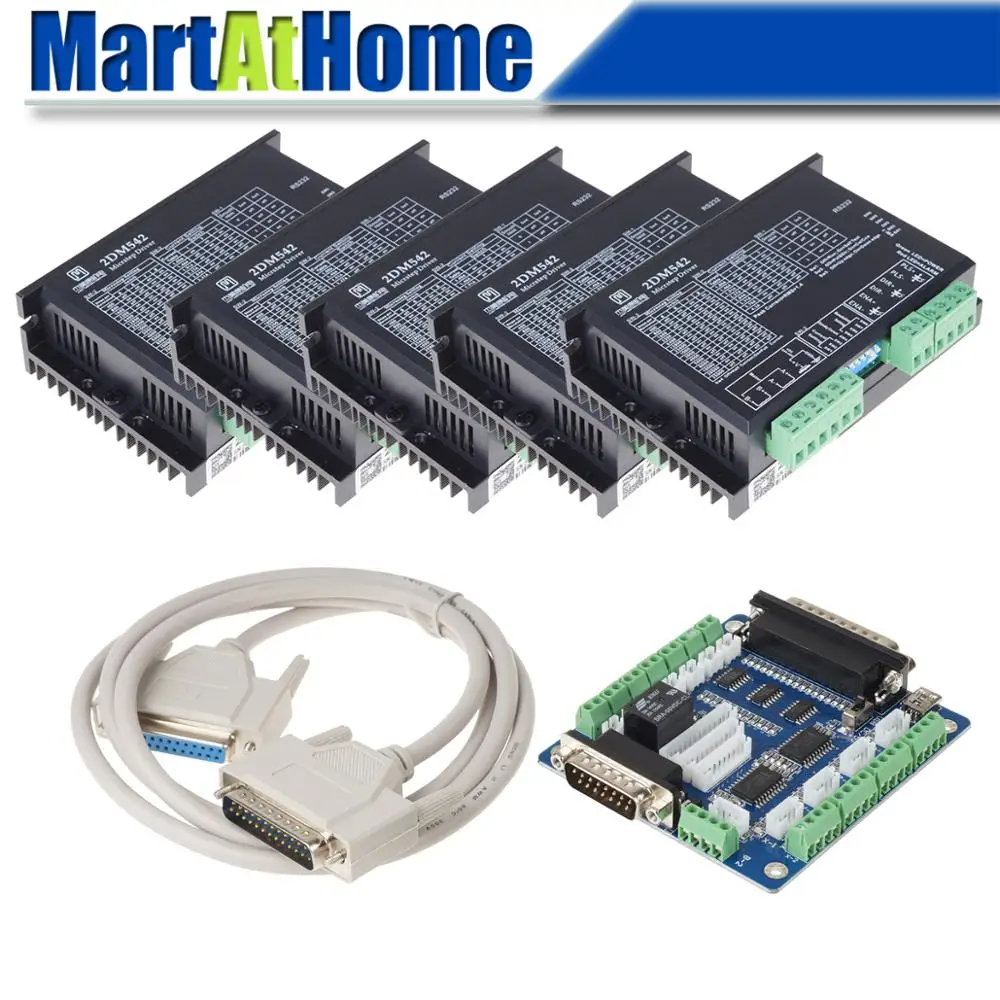 DIY 5-осевой набор драйверов с ЧПУ-цифровой шаговый Драйвер 2DM542 24VDC 4.2A & Breakout Board для DIY фрезерный станок с ЧПУ
DIY 5-осевой набор драйверов с ЧПУ-цифровой шаговый Драйвер 2DM542 24VDC 4.2A & Breakout Board для DIY фрезерный станок с ЧПУ