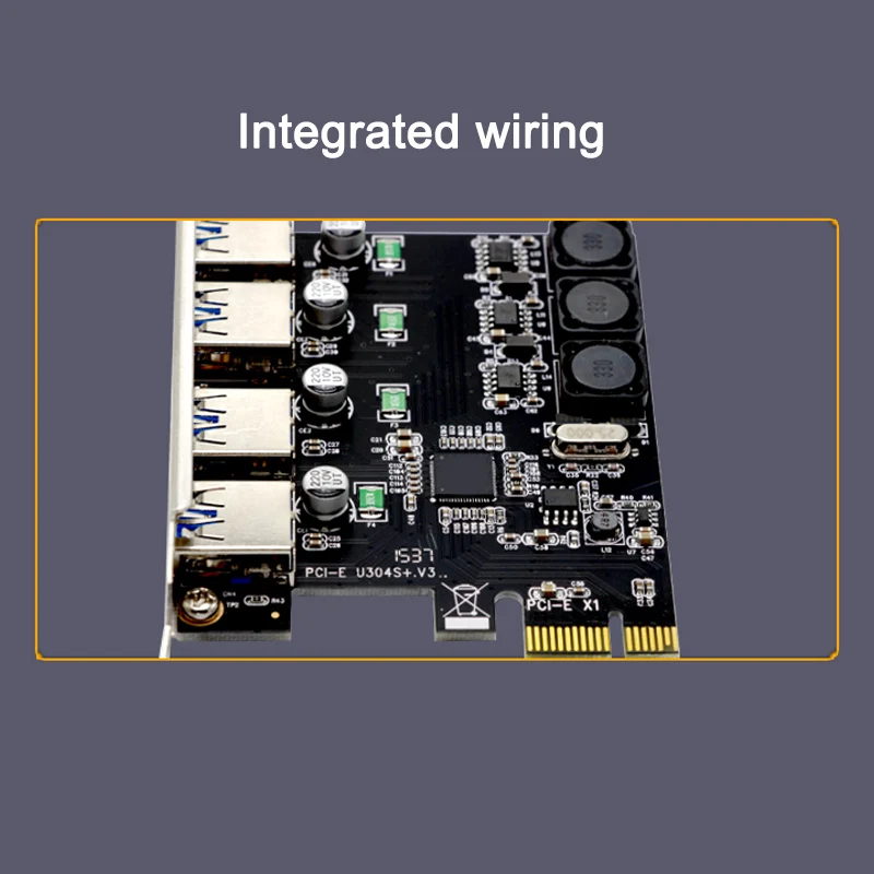 Controller Expansion Card Adapter 4 Ports PCI-E to USB3.0 5Gbps Durable Adapter SP99
Controller Expansion Card Adapter 4 Ports PCI-E to USB3.0 5Gbps Durable Adapter SP99
