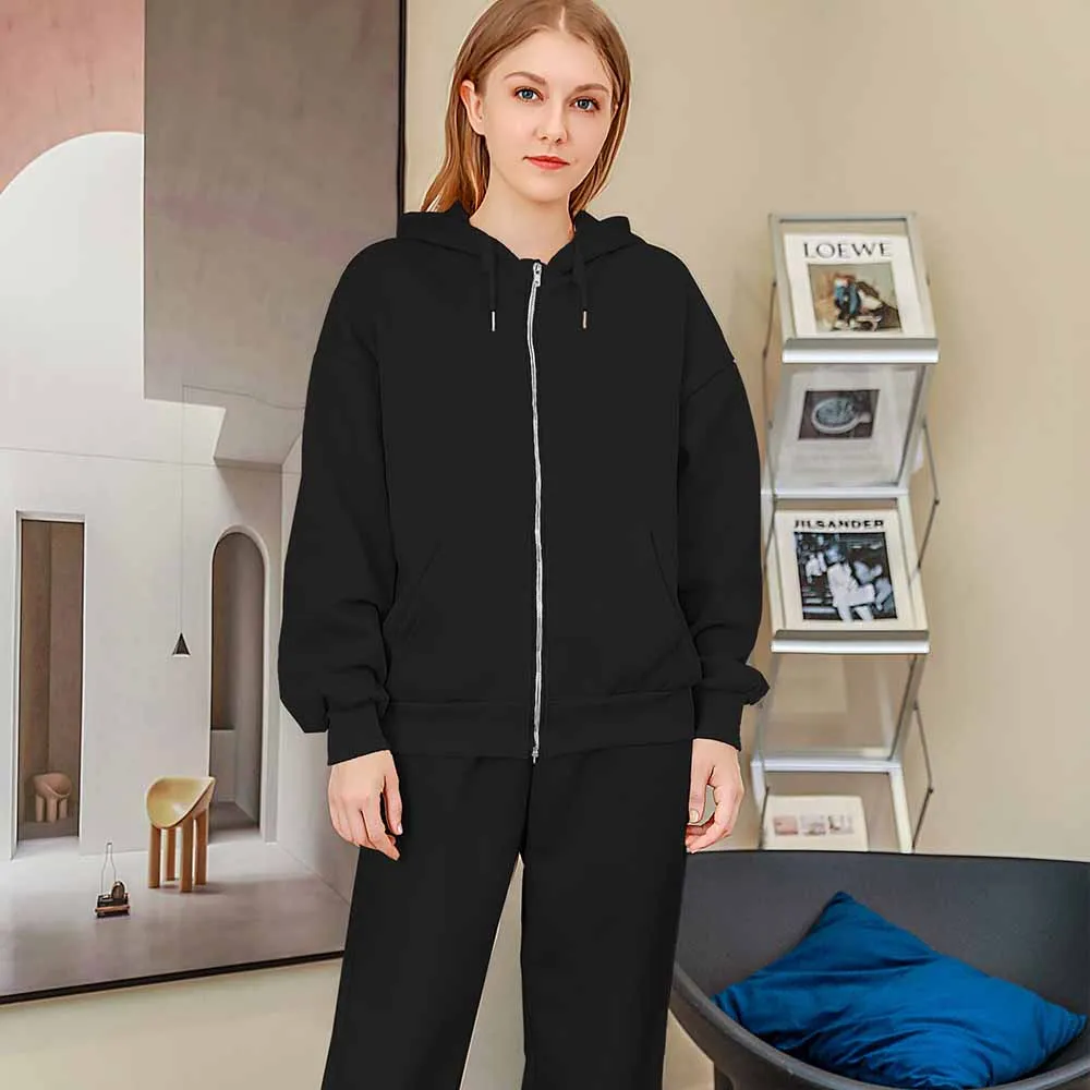 Black Hoodie Zipper Outfits for Women Cotton Long Sleeve Women Autumn Winter Jacket Zip Up Hoodie Pocket Pullover Sweatshirt
Black Hoodie Zipper Outfits for Women Cotton Long Sleeve Women Autumn Winter Jacket Zip Up Hoodie Pocket Pullover Sweatshirt