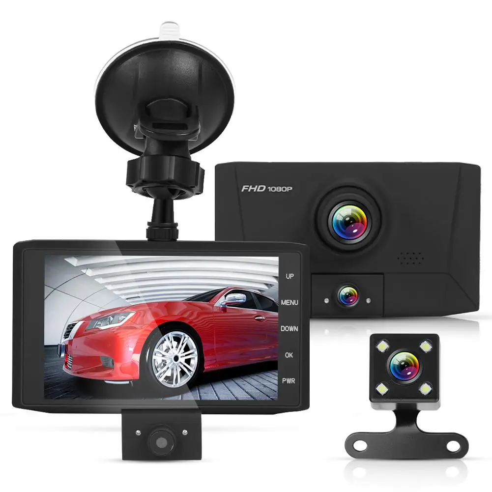 505 Triple Lens Tachograph Car DVR Camera 4.0 inch Dual Lens Maximum Support Card Storage 32GB with Rearview Camera Dash Cam
505 Triple Lens Tachograph Car DVR Camera 4.0 inch Dual Lens Maximum Support Card Storage 32GB with Rearview Camera Dash Cam