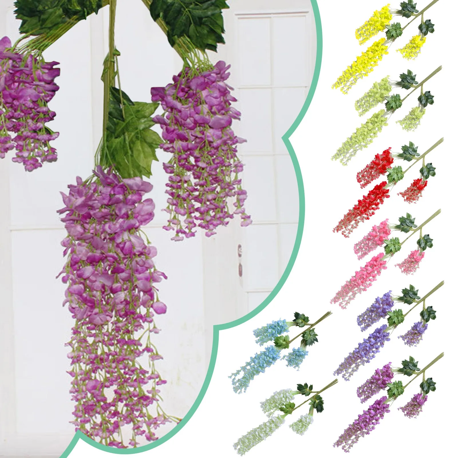 12 Pieces Artificial Wisteria Flowers Long Hanging Bushy Silk Vine Hanging Vine Garland Hanging Wedding Garden Outdoor Decor
12 Pieces Artificial Wisteria Flowers Long Hanging Bushy Silk Vine Hanging Vine Garland Hanging Wedding Garden Outdoor Decor