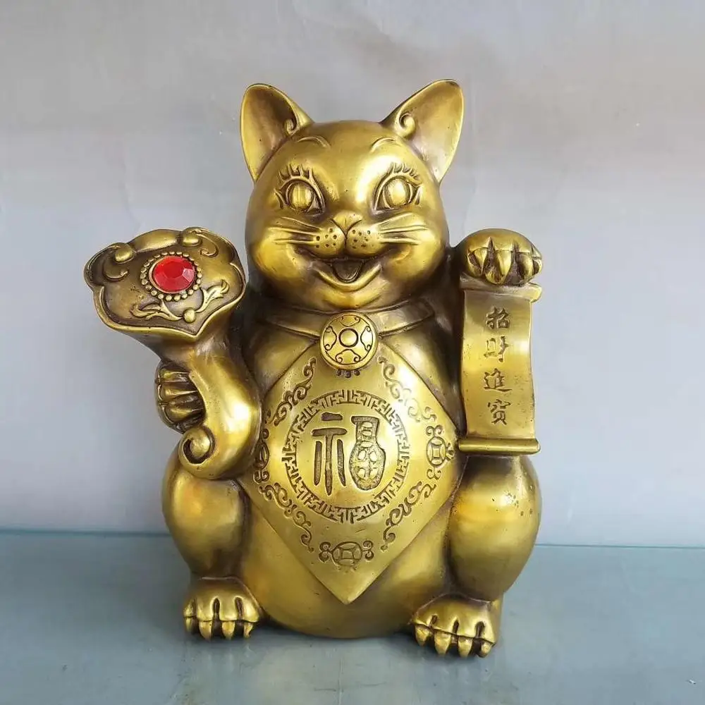 wedding decoration Chinese Feng Shui bronze ware Seikos handmade cat statue piggy bank Lucky cat implies lucky money
wedding decoration Chinese Feng Shui bronze ware Seikos handmade cat statue piggy bank Lucky cat implies lucky money