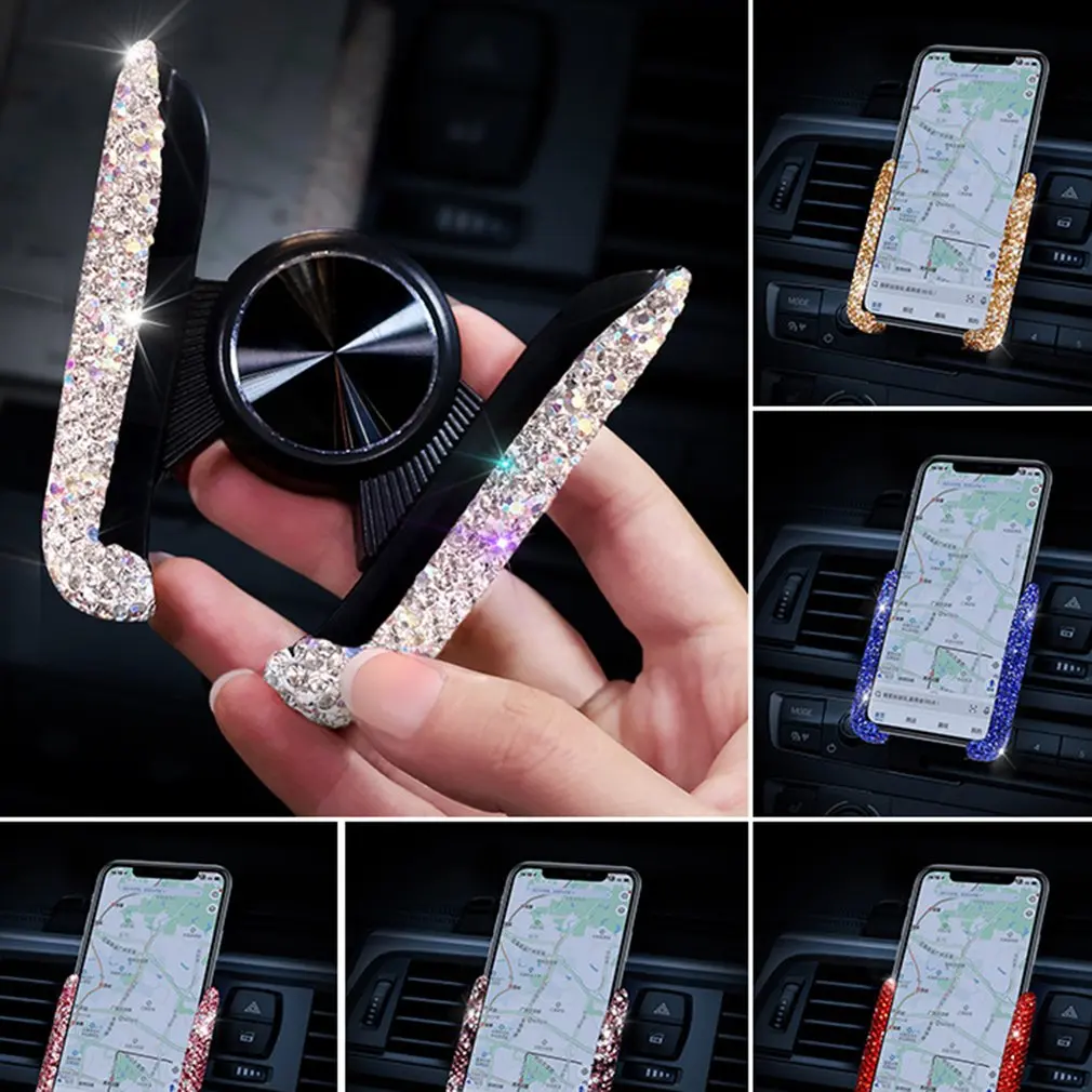 Car Air Outlet Snap-type Support Diamond-studded Navigation Mobile Phone Holder Professional Design To Prop Up Your Smartphones
Car Air Outlet Snap-type Support Diamond-studded Navigation Mobile Phone Holder Professional Design To Prop Up Your Smartphones