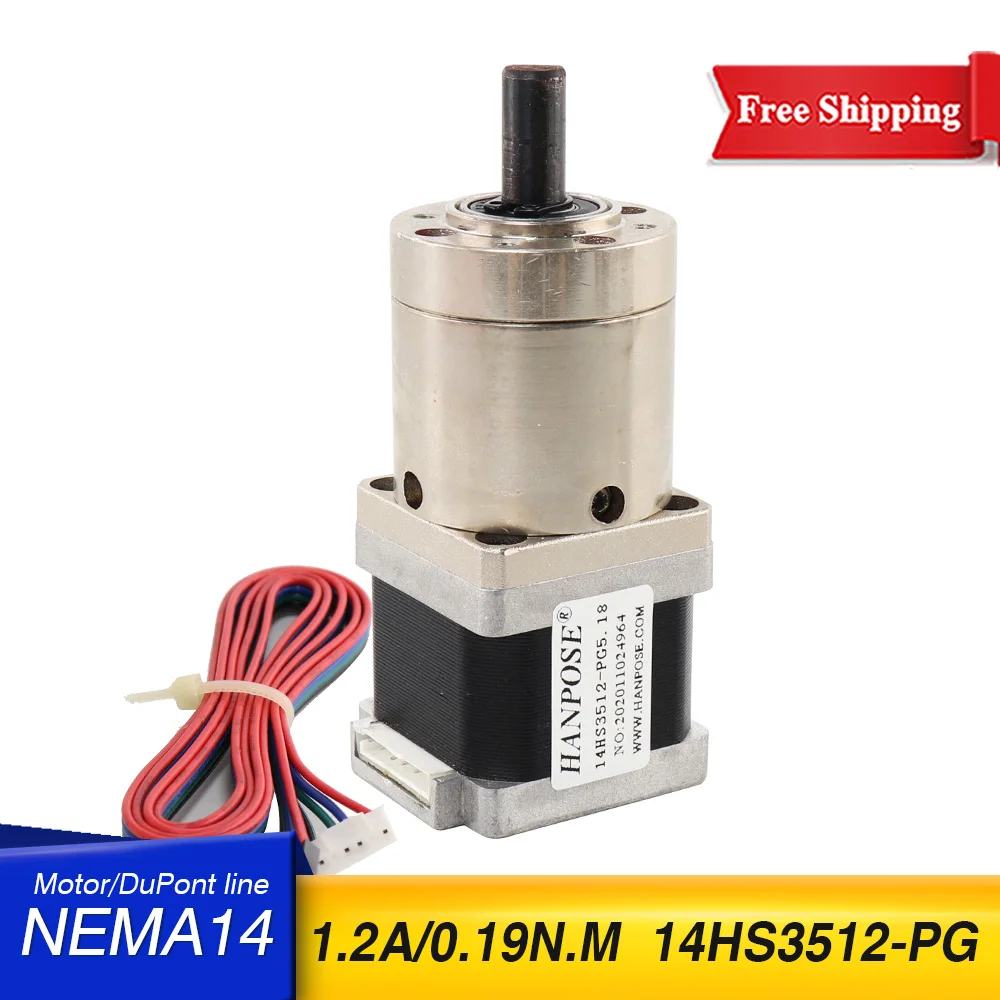 Бесплатная доставка, 5:1 планетарный редуктор, шаговый двигатель Nema 14, соотношение 0,8a для фотографического 3D-принтера 14HS3512-PG
Бесплатная доставка, 5:1 планетарный редуктор, шаговый двигатель Nema 14, соотношение 0,8a для фотографического 3D-принтера 14HS3512-PG