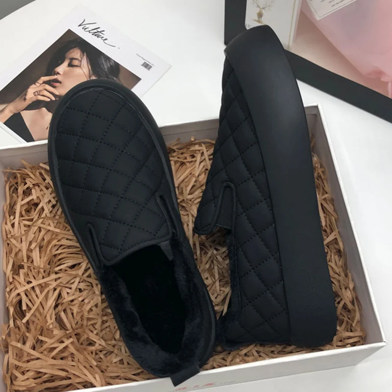 Rimocy Winter Waterproof Pu Leather Women Flat Shoes Casual Plush Warm Platform Loafers Shoes Woman Low Heel Slip on Footwear
Rimocy Winter Waterproof Pu Leather Women Flat Shoes Casual Plush Warm Platform Loafers Shoes Woman Low Heel Slip on Footwear