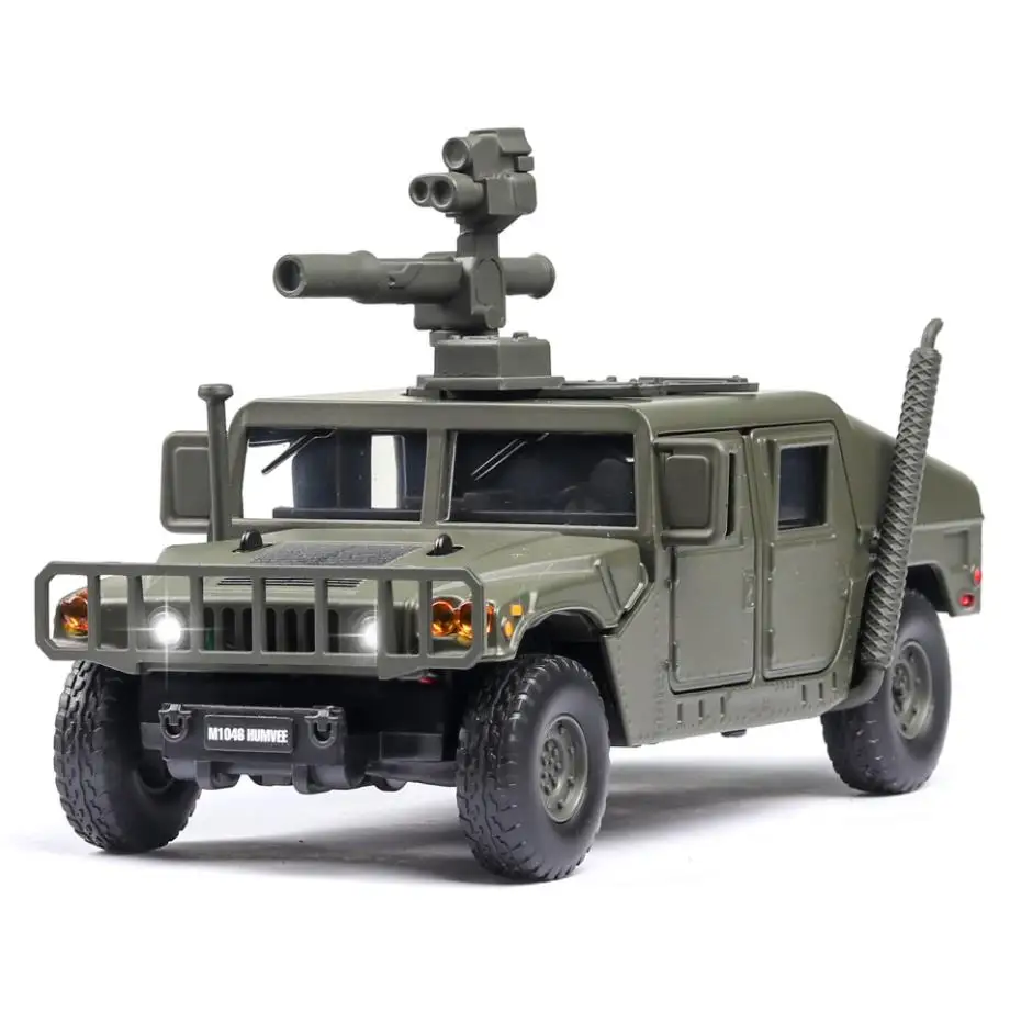 Лидер продаж, литой автомобиль в масштабе 1:32, военный внедорожник Hummer M1046, металлическая модель светильник том и звуком, коллекция игрушек д...
Лидер продаж, литой автомобиль в масштабе 1:32, военный внедорожник Hummer M1046, металлическая модель светильник том и звуком, коллекция игрушек д...