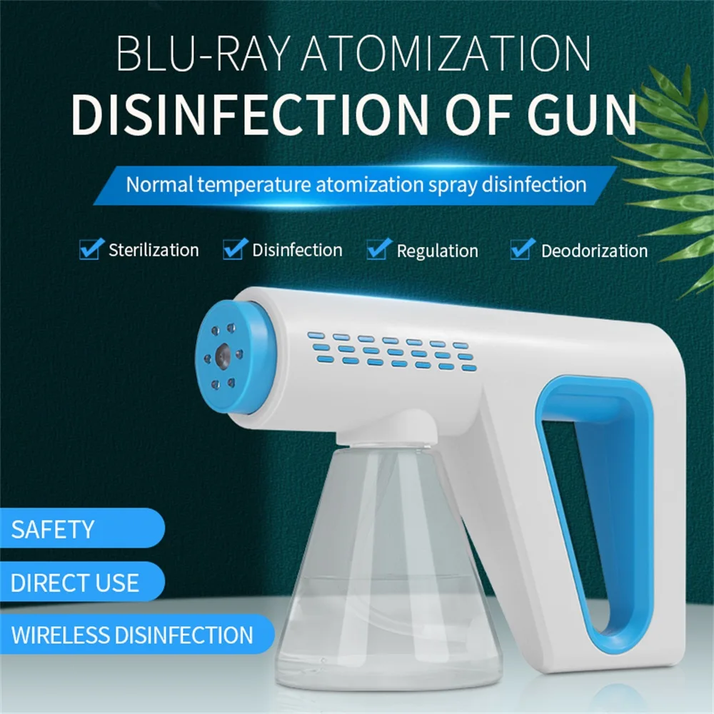 New 300ML Disinfection Sprayer Gun Wireless Nano Blue Light Steam Spray Disinfection Sprayer Gun USB Charg Steam Spray Gun
New 300ML Disinfection Sprayer Gun Wireless Nano Blue Light Steam Spray Disinfection Sprayer Gun USB Charg Steam Spray Gun