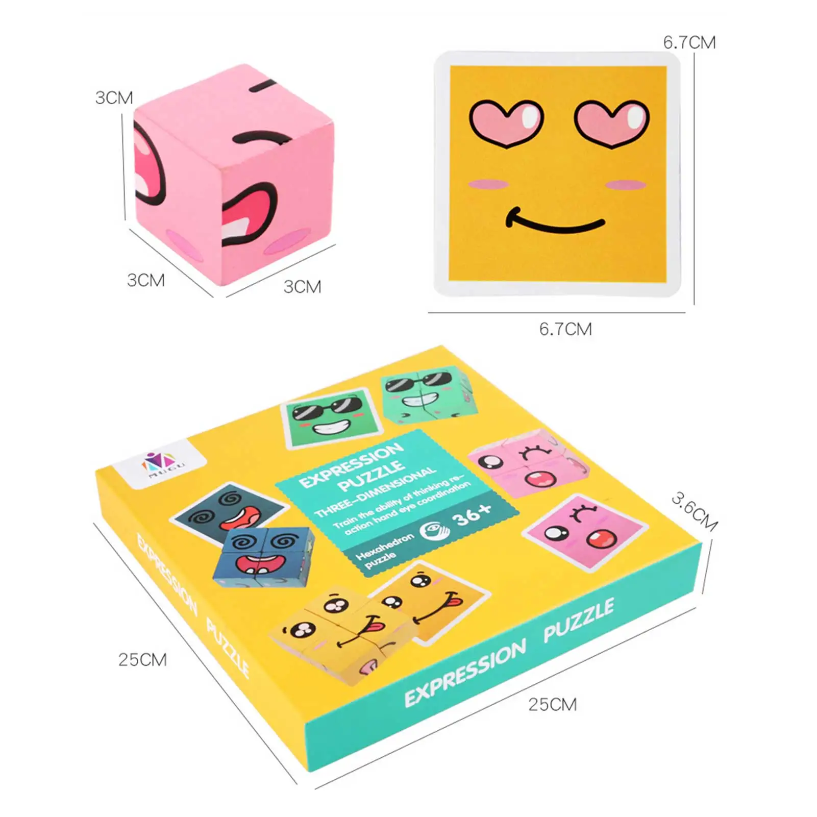 Wooden Puzzles Rubik'sCube Matching Expression Toys For Kids Educational Toy Gift For Children Early Childhood Board Game
Wooden Puzzles Rubik'sCube Matching Expression Toys For Kids Educational Toy Gift For Children Early Childhood Board Game