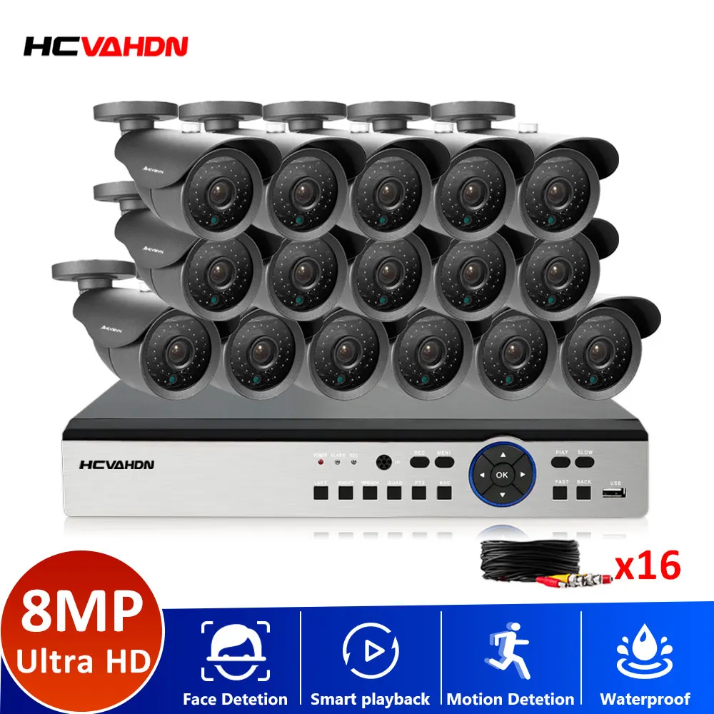 Ultra HD 4K AHD 16CH DVR Kit Street CCTV Security System Bullet Camera Outdoor Home Video Surveillance Camera Set 4TB HDD
Ultra HD 4K AHD 16CH DVR Kit Street CCTV Security System Bullet Camera Outdoor Home Video Surveillance Camera Set 4TB HDD