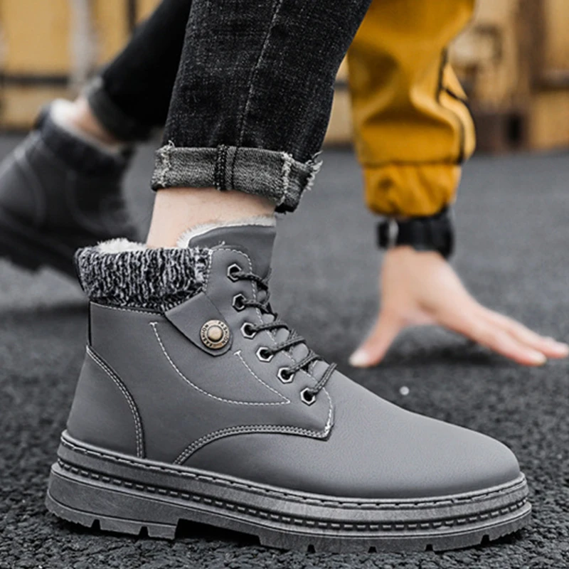 2021 Winter Men Boots Lace Up Ankle Boots Men High Quality Men's Casual Shoes Working Boots Male Walking Hiking Shoes Sneakers
2021 Winter Men Boots Lace Up Ankle Boots Men High Quality Men's Casual Shoes Working Boots Male Walking Hiking Shoes Sneakers