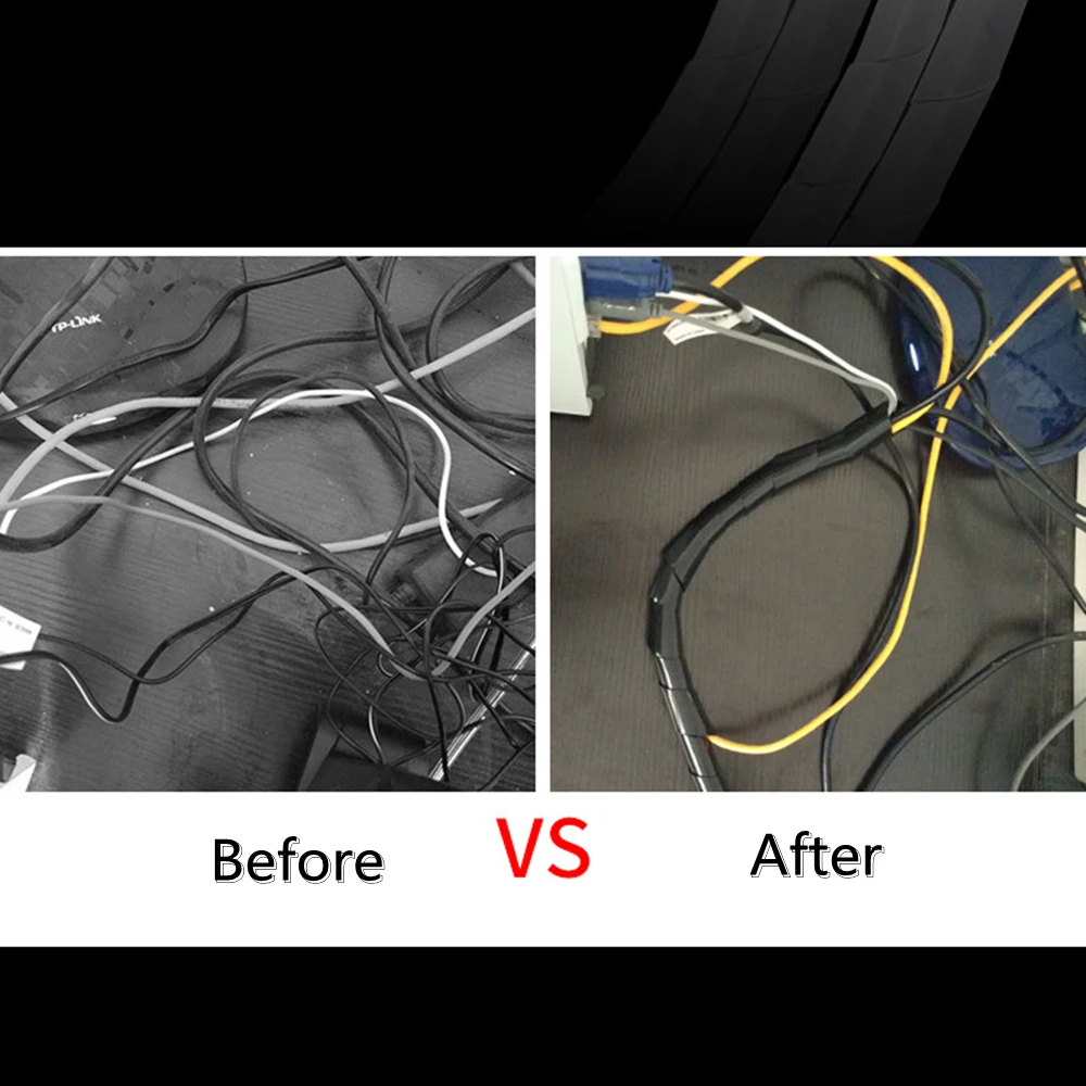 12 Meter Spiral Cable Wire Wrap Tube Diameter 8mm PE Manage Cord Winding Tube White Black For Organize Computer Electrical Wires
12 Meter Spiral Cable Wire Wrap Tube Diameter 8mm PE Manage Cord Winding Tube White Black For Organize Computer Electrical Wires