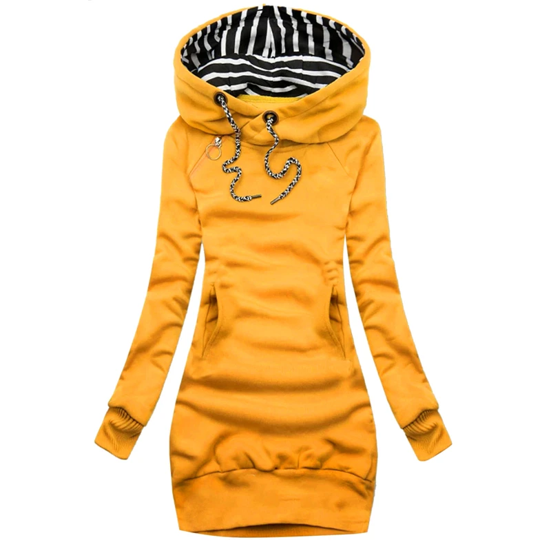 Fashion Women Sweatshirt Pullover Hoodies Long Sleeve Dress Hooded Striped Hooded Tops Drawstring Sweatshirts Slim Long Hoodies
Fashion Women Sweatshirt Pullover Hoodies Long Sleeve Dress Hooded Striped Hooded Tops Drawstring Sweatshirts Slim Long Hoodies