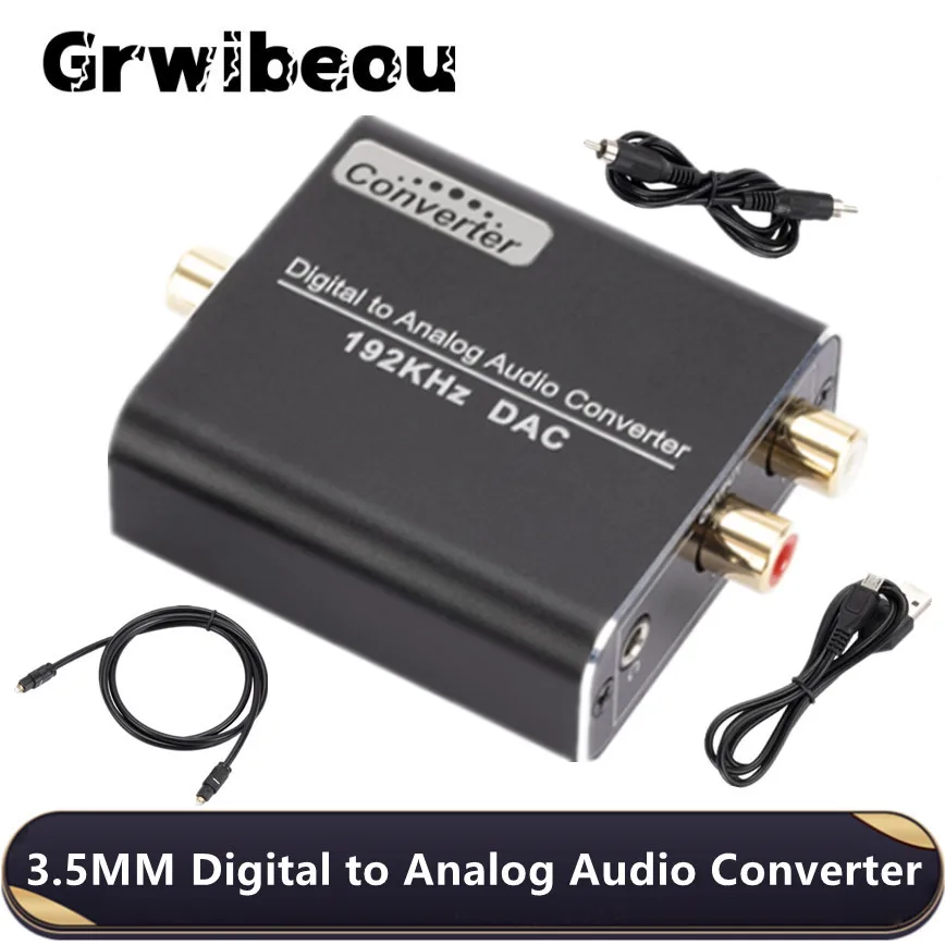 3.5Mm Jack Digital To Analog Audio Converter Coaxial Optical Fiber Aux Rca L / R Converter Spdif Digital Audio Decoder Amplifier
3.5Mm Jack Digital To Analog Audio Converter Coaxial Optical Fiber Aux Rca L / R Converter Spdif Digital Audio Decoder Amplifier
