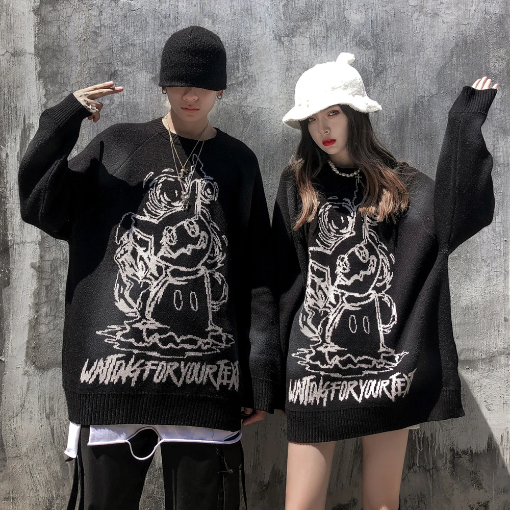 Unisex Hip Hop Punk Oversized Men Clothing Streetwear Mens Couple Clothes Sweater Fashion 2021 New
Unisex Hip Hop Punk Oversized Men Clothing Streetwear Mens Couple Clothes Sweater Fashion 2021 New