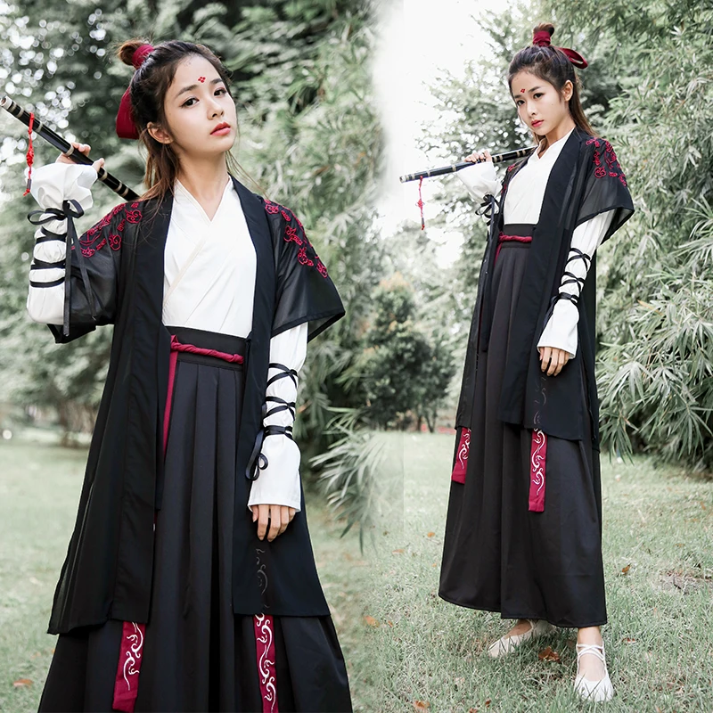 Chinese National Folk Dance Costume Women Traditional Hanfu Clothin Lady Oriental Swordsman Outfit Han Dynasty Cosplay Clothing
Chinese National Folk Dance Costume Women Traditional Hanfu Clothin Lady Oriental Swordsman Outfit Han Dynasty Cosplay Clothing