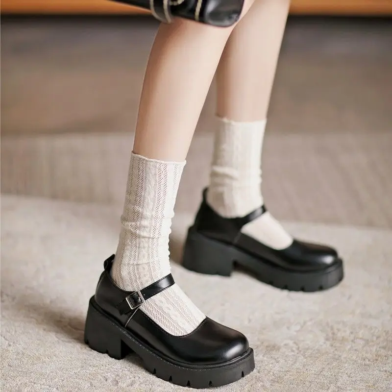 Round Head Small Leather Shoes Women British Style 2021 JK Uniform Black Thick Bottom Button Mary Jane Shoes Single Shoe Trend
Round Head Small Leather Shoes Women British Style 2021 JK Uniform Black Thick Bottom Button Mary Jane Shoes Single Shoe Trend