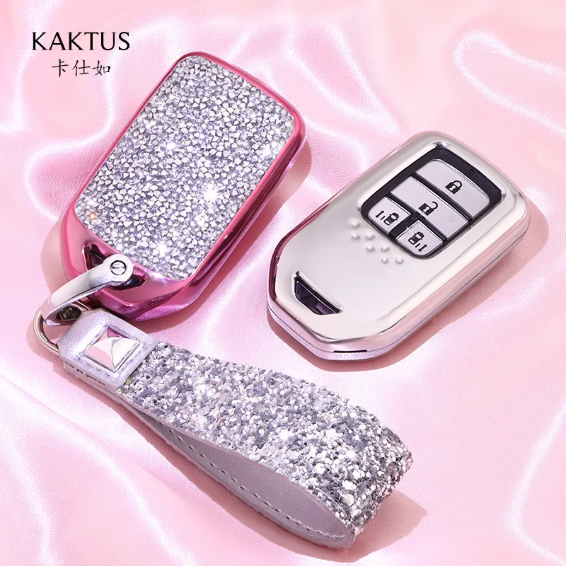 New Fashion Diamond Crystal Women Car Key Cover Case Protection Shell for Honda Accord CIVIC Fit Car Accessories Keychian Purse
New Fashion Diamond Crystal Women Car Key Cover Case Protection Shell for Honda Accord CIVIC Fit Car Accessories Keychian Purse