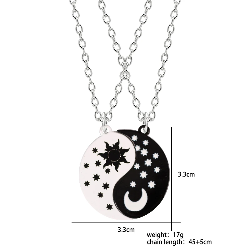 2 Piece Unisex Set Sun Moon Star Round Pendant Choker Female Best Friend Friendship Fashion Couple Necklace Jewelry For Men
2 Piece Unisex Set Sun Moon Star Round Pendant Choker Female Best Friend Friendship Fashion Couple Necklace Jewelry For Men