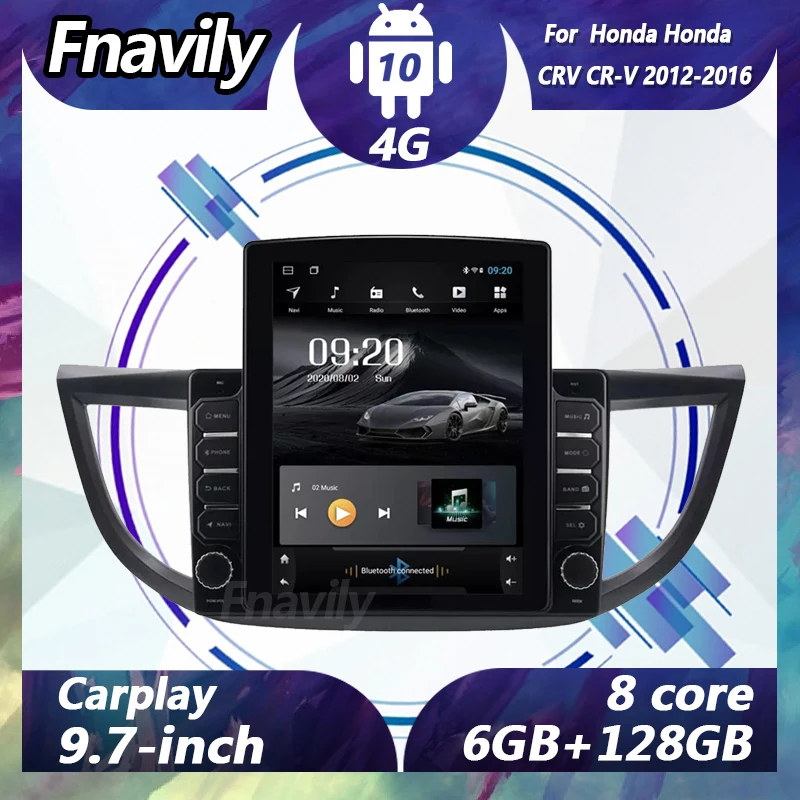 

Fnavily 9.7“ Android 10 car audio For Honda CRV CR-V video dvd player radio car stereos navigation GPS DSP BT WIFI 2012-2016