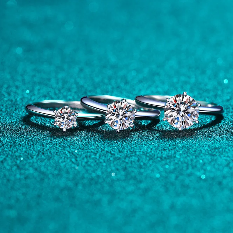 Classic Brand Silver Excellent Cut Diamond Test Passed 1-2 Carat D Color High Clarity Moissanite Wedding Ring Silver 925 Jewelry
Classic Brand Silver Excellent Cut Diamond Test Passed 1-2 Carat D Color High Clarity Moissanite Wedding Ring Silver 925 Jewelry