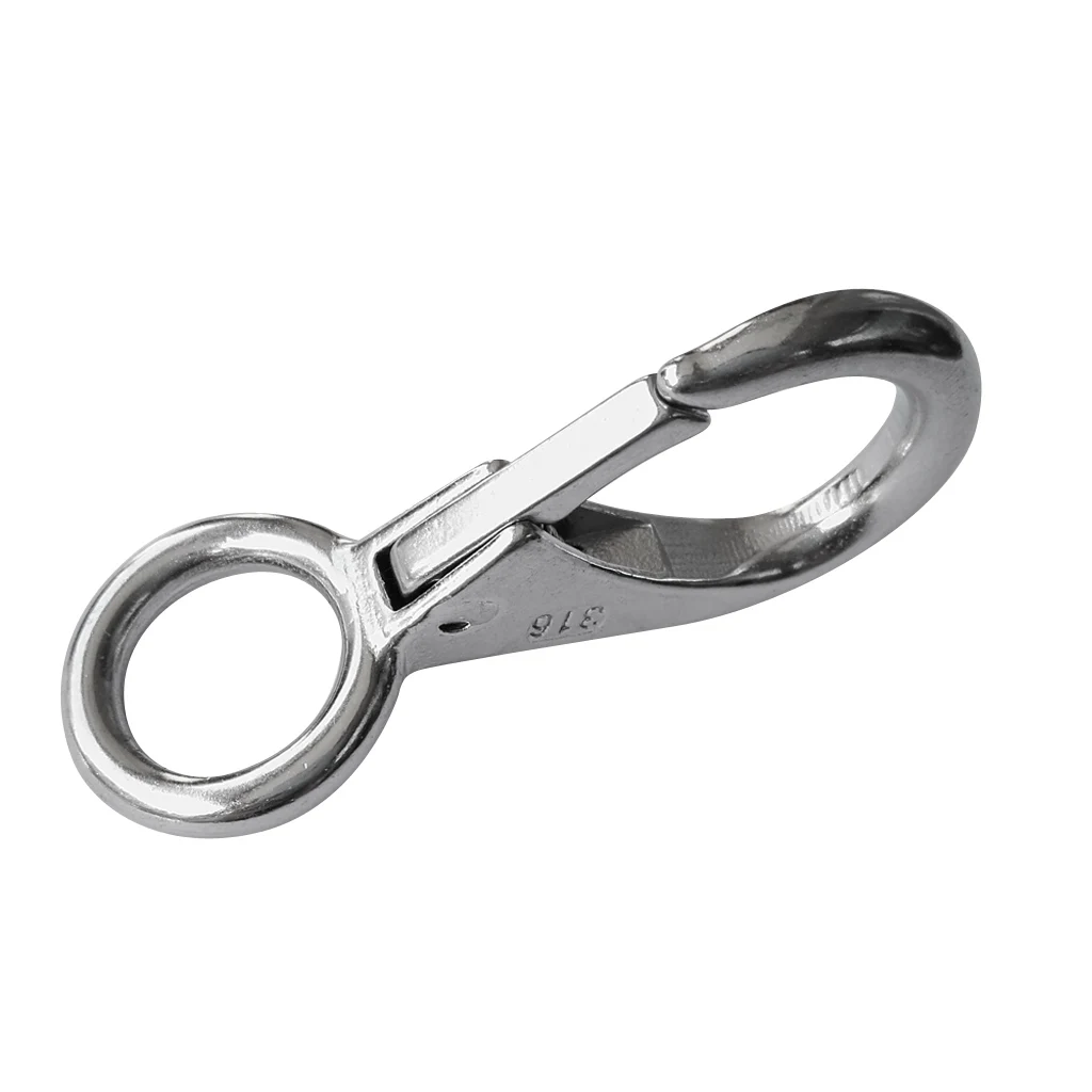 MagiDeal 316 Stainless Steel Rigid Loaded Fixed Eye Boat Spring Clip Snap Hook Carabiner Marine Applications for Boats Sailing
MagiDeal 316 Stainless Steel Rigid Loaded Fixed Eye Boat Spring Clip Snap Hook Carabiner Marine Applications for Boats Sailing