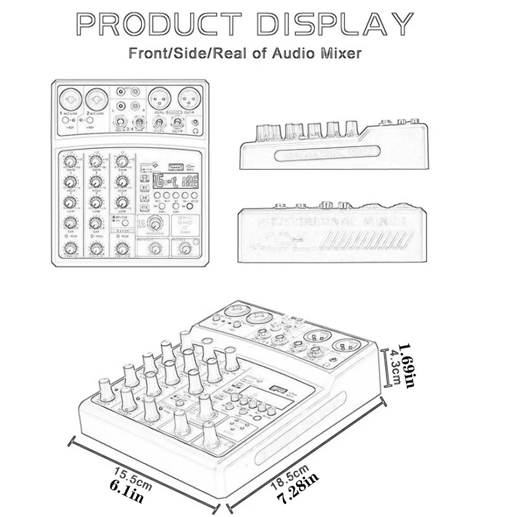Wireless USB Mini Mixer Digital Effector Multi-purpose Compact And Convenient Sound Durable Card Mixer
Wireless USB Mini Mixer Digital Effector Multi-purpose Compact And Convenient Sound Durable Card Mixer