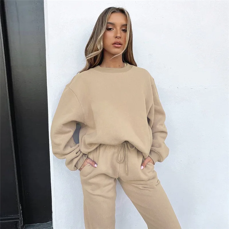 Adora Women's Oversized Casual Two Pieces Sets Solid O-Neck Lantern Sleeves Sweatshirt Drawstring Leggings Pants Autumn 2021
Adora Women's Oversized Casual Two Pieces Sets Solid O-Neck Lantern Sleeves Sweatshirt Drawstring Leggings Pants Autumn 2021