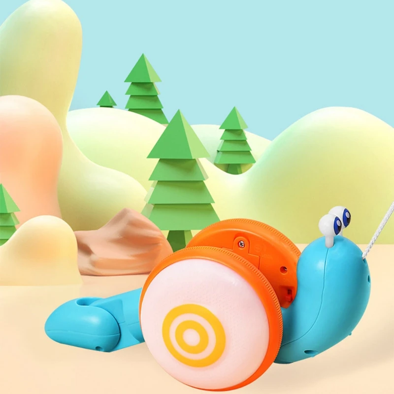 T5EC Pull Along Electric Snail Toys Encourage to Walk Infants and Toddlers Color&Music String Cart for Baby Kids Rope ABS
T5EC Pull Along Electric Snail Toys Encourage to Walk Infants and Toddlers Color&Music String Cart for Baby Kids Rope ABS