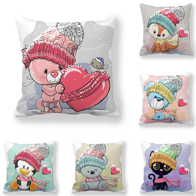 Christmas Ornaments Happy New Year 2021 Cartoon Animals Cushion Cover 45x45cm Merry Christmas Decorations for Home Decor Navidad
Christmas Ornaments Happy New Year 2021 Cartoon Animals Cushion Cover 45x45cm Merry Christmas Decorations for Home Decor Navidad