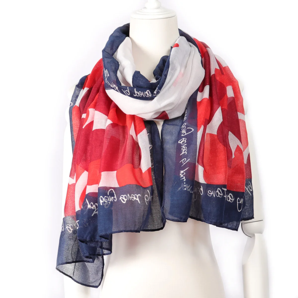 Balinese yarn fabric spring and autumn thin heart - shaped printed scarf long scarf shawl female.
Balinese yarn fabric spring and autumn thin heart - shaped printed scarf long scarf shawl female.