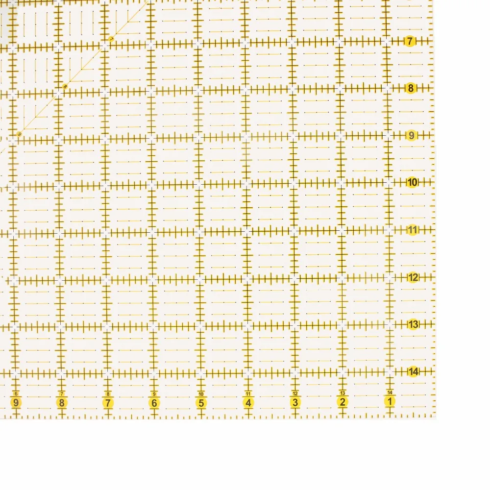 15*15" Patchwork Ruler Quilting Tools DIY Hand Tool Clear Acrylic Quilt Ruler Large Square Sewing Ruler 3mm Thickness 
15*15" Patchwork Ruler Quilting Tools DIY Hand Tool Clear Acrylic Quilt Ruler Large Square Sewing Ruler 3mm Thickness