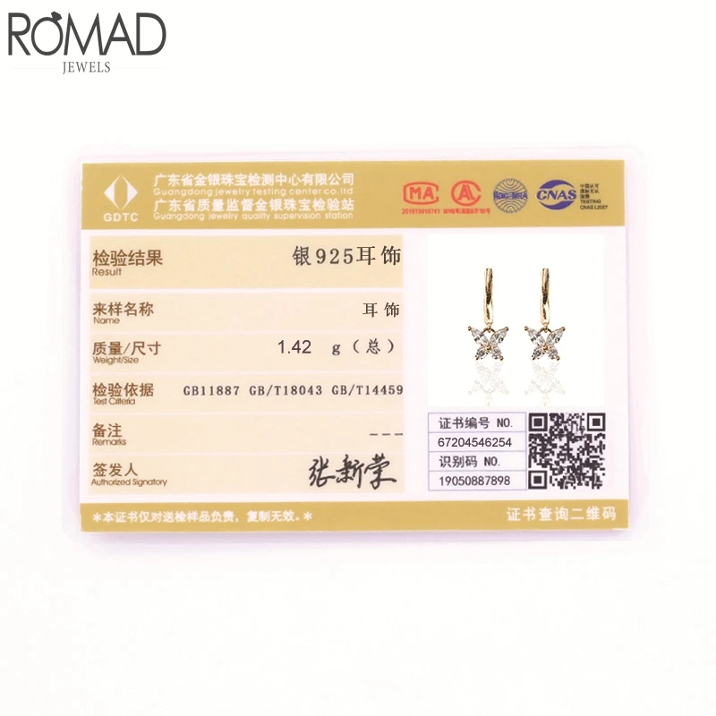 Romad 925 Sterling Silver Hoop Earrings Elegant Crystal Butterfly AAAAA CZ Earrings For Women Fine Jewelry pendientes Mujer W4
Romad 925 Sterling Silver Hoop Earrings Elegant Crystal Butterfly AAAAA CZ Earrings For Women Fine Jewelry pendientes Mujer W4