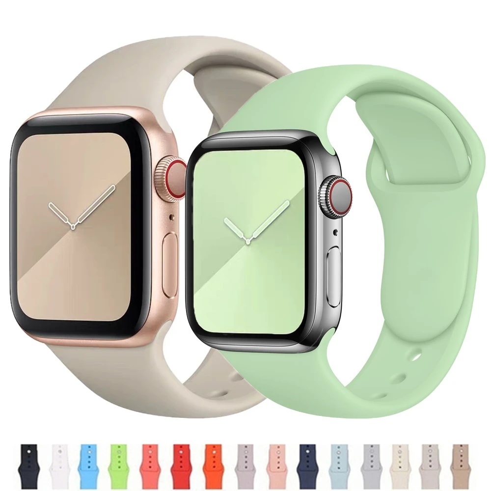 Silicone Strap For Apple Band 44mm 40mm Iwatch Band 42mm 38mm Watchband Bracelet Wristband Correa For Apple Watch 6 Se 5 4 3 2
Silicone Strap For Apple Band 44mm 40mm Iwatch Band 42mm 38mm Watchband Bracelet Wristband Correa For Apple Watch 6 Se 5 4 3 2