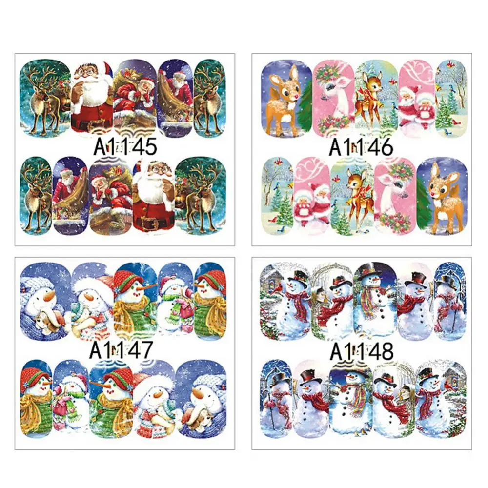 12 Sheets Christmas Nail Sticker Santa Claus Elk Snowman Gift Water Transfer Slider Full Wrap Xmas Cartoon Winter Decal
12 Sheets Christmas Nail Sticker Santa Claus Elk Snowman Gift Water Transfer Slider Full Wrap Xmas Cartoon Winter Decal