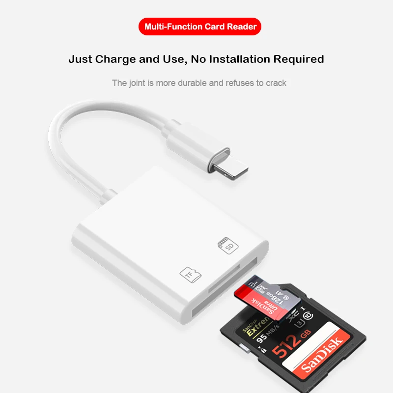 C57 For iPhone Card Reader iOS 13 OTG Adapter SD Camera Card Reader TF Memory Card Data Converter For iPhone iPhone 13 12 Xs X
C57 For iPhone Card Reader iOS 13 OTG Adapter SD Camera Card Reader TF Memory Card Data Converter For iPhone iPhone 13 12 Xs X
