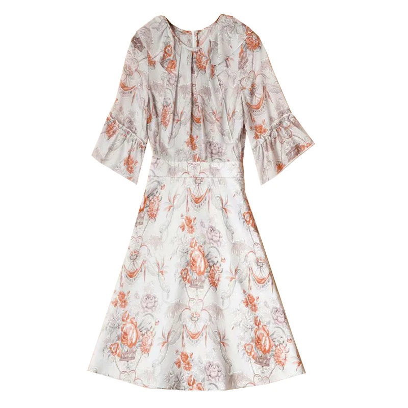 JCHB 2021 summer fashion show new temperament women's elegant slim print Short Sleeve Dress
JCHB 2021 summer fashion show new temperament women's elegant slim print Short Sleeve Dress