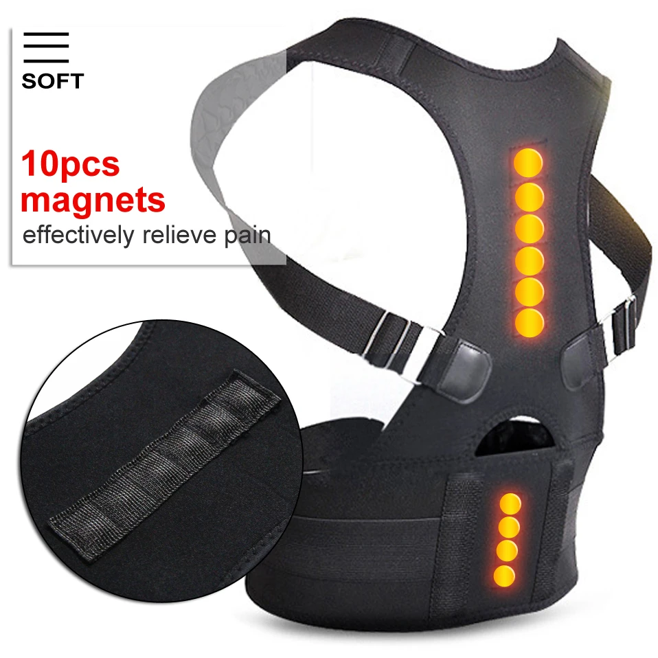 Adjustable Unisex Back Support Straighten Out Brace Belt Orthopaedic Magnetic Back Shoulder Posture Corrector Health Care Corset
Adjustable Unisex Back Support Straighten Out Brace Belt Orthopaedic Magnetic Back Shoulder Posture Corrector Health Care Corset