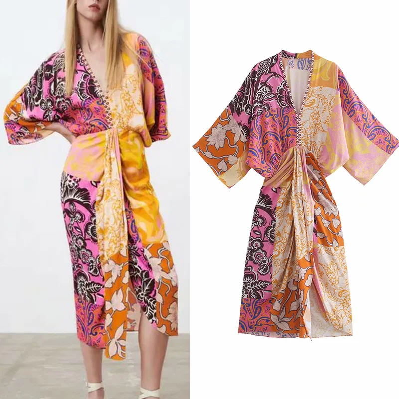 Женское платье с винтажным принтом KUMSVAG, элегантное Плиссированное уличное платье с рукавом три четверти, V-образным вырезом и разрезом, лет...
Женское платье с винтажным принтом KUMSVAG, элегантное Плиссированное уличное платье с рукавом три четверти, V-образным вырезом и разрезом, лет...