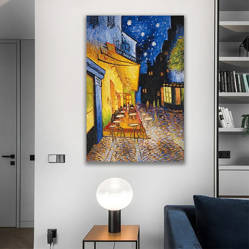 Famous Van Gogh Cafe Terrace At Night Oil Painting Reproductions on Canvas Posters and Prints Wall Art Picture for Living Room
Famous Van Gogh Cafe Terrace At Night Oil Painting Reproductions on Canvas Posters and Prints Wall Art Picture for Living Room