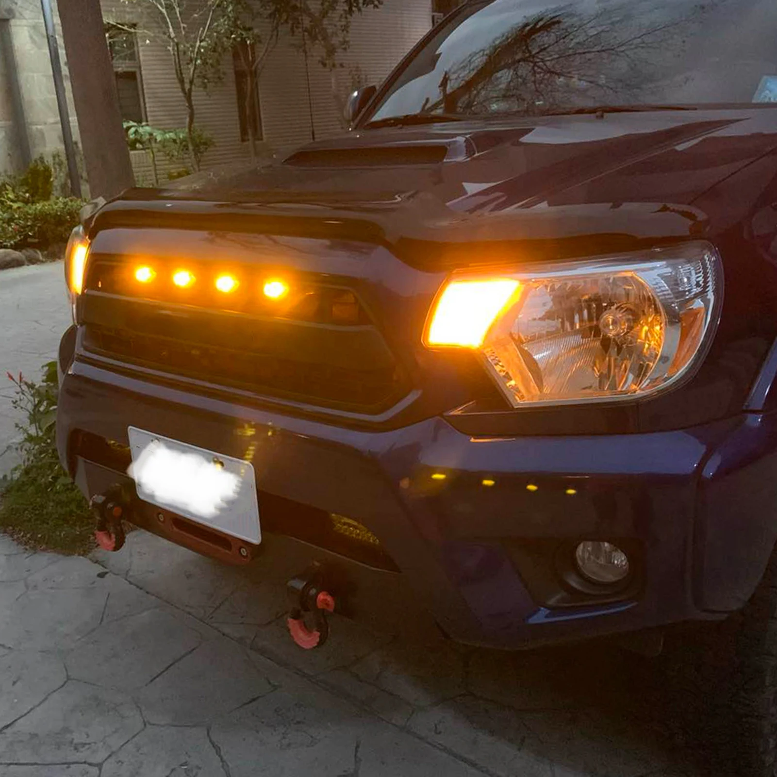 Smoked Amber Yellow Front Grille Lights With ABS Grille Replacement For Toyota Tacoma 2012-2015
Smoked Amber Yellow Front Grille Lights With ABS Grille Replacement For Toyota Tacoma 2012-2015