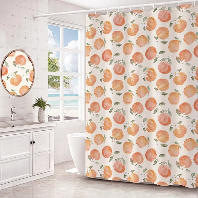 Fruit Printed Shower Curtain for Bathroom With Hook 3D Peach Pattern Mildew Proof Waterproof Polyester Fabric Bathroom Curtain
Fruit Printed Shower Curtain for Bathroom With Hook 3D Peach Pattern Mildew Proof Waterproof Polyester Fabric Bathroom Curtain
