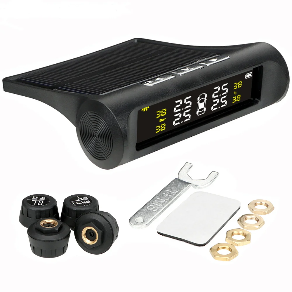 Smart Car TPMS Tyre Pressure Monitoring System Solar Power Digital LCD Display Auto Security Alarm Systems Tyre Pressure
Smart Car TPMS Tyre Pressure Monitoring System Solar Power Digital LCD Display Auto Security Alarm Systems Tyre Pressure