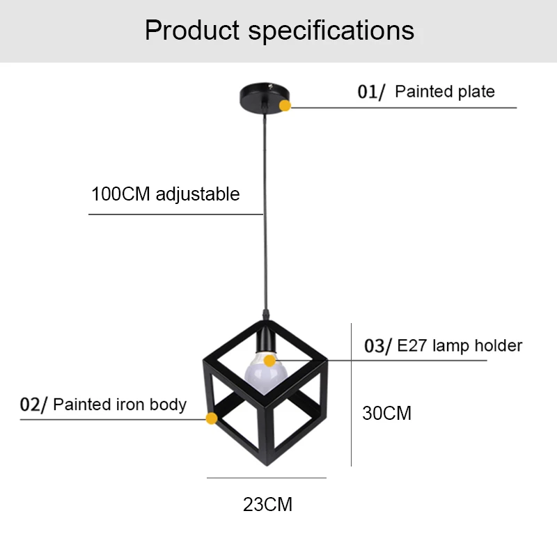 Vintage Industrial Led Pendant Light Modern Nordic Retro Crystal Pendant Lamp Cage Loft Hanging Lamp Kitchen Dining Room Bar E27
Vintage Industrial Led Pendant Light Modern Nordic Retro Crystal Pendant Lamp Cage Loft Hanging Lamp Kitchen Dining Room Bar E27